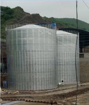 小板镇粮食钢板仓的安装全过程不用热焊接